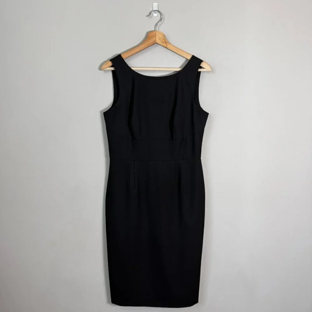 Banana Republic Sleeveless Sheath Dress Women's 6 Black Career Professional LBD